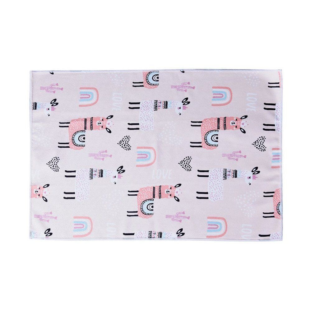 Microfiber Kitchen 3pcs Set Alpaca, Pink, Stripe Pattern - Picture 6 of 7